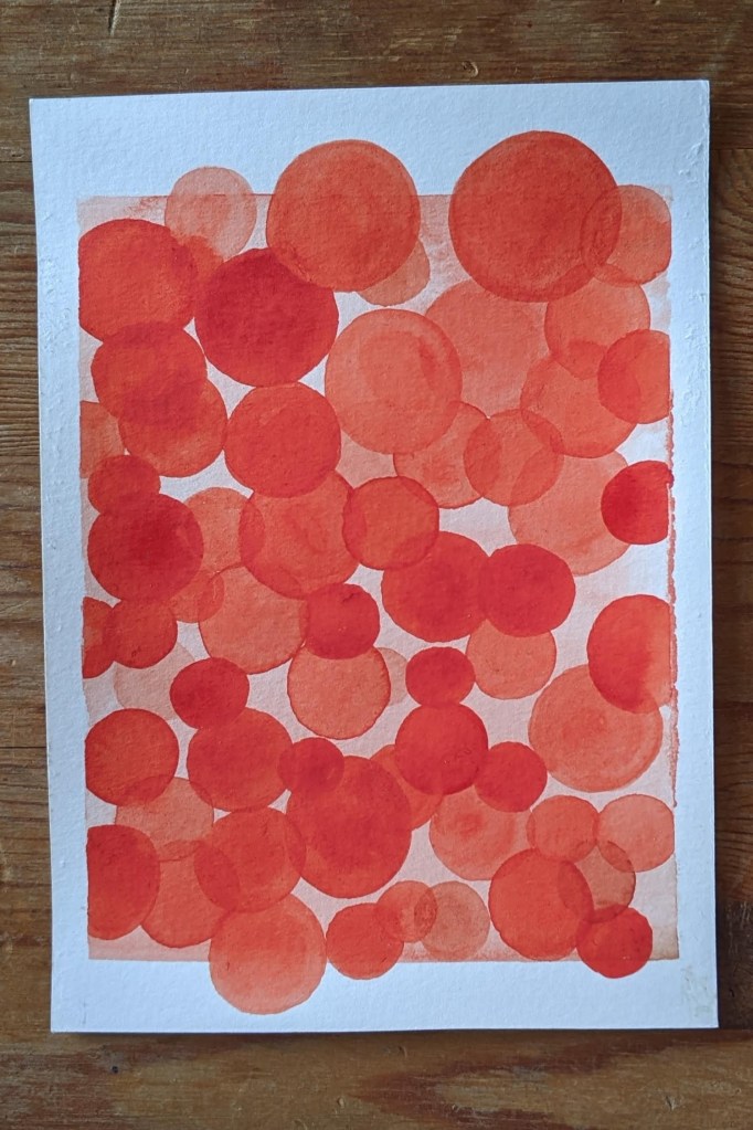 Orange circls stage 3 There is a border but the page is mostly filled up with orange circles