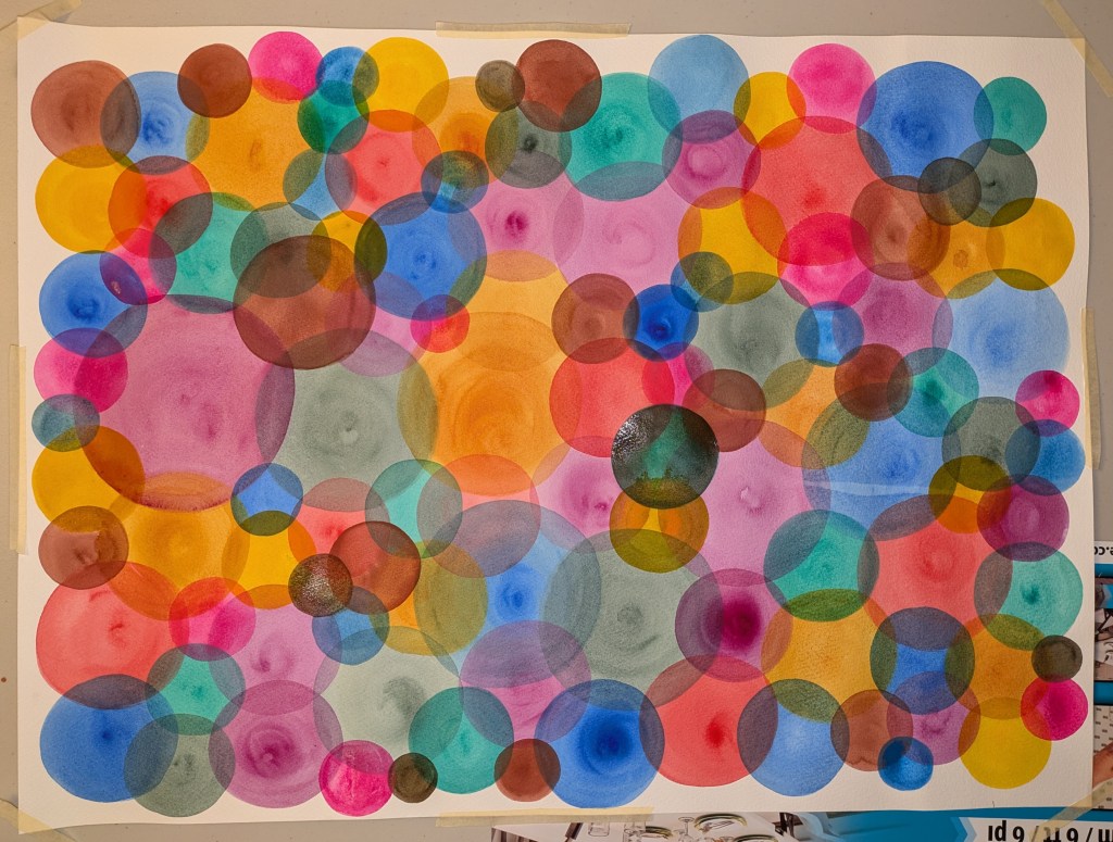 Overlapping Circles of various Colours and Shapes