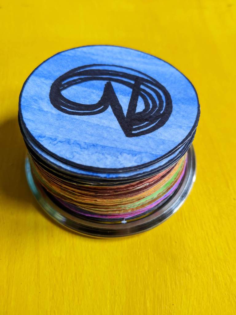 Pile of Gurmukhi circles sheets